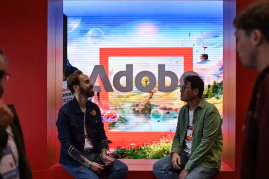 Adobe tại sự kiện Web Summit ở Lisbon. Ảnh: SCMP.