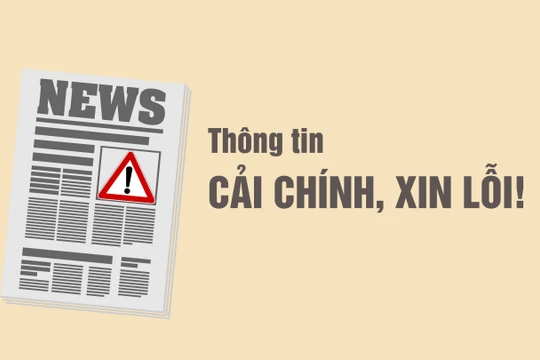 Thông tin cải chính, xin lỗi