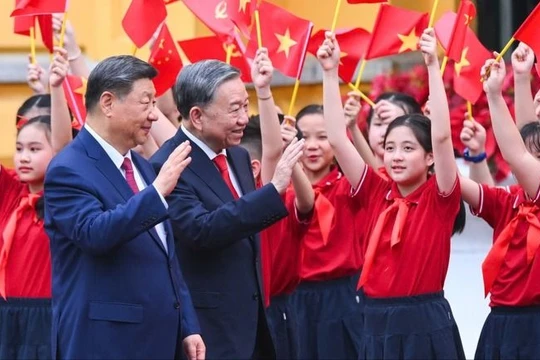 Tổng Bí thư Tô Lâm chủ trì lễ đón Tổng Bí thư, Chủ tịch Trung Quốc Tập Cận Bình