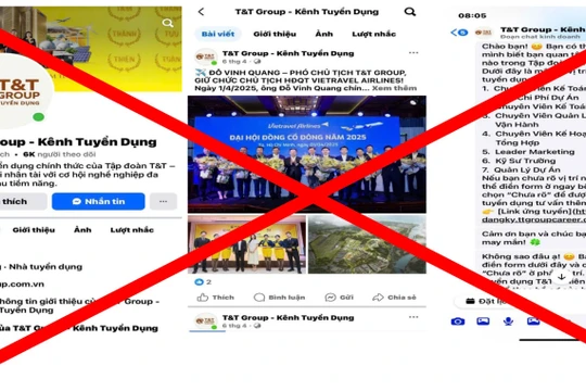Cảnh giác trước chiêu trò mạo danh T&T Group trên MXH để lừa đảo, chiếm đoạt tài sản
