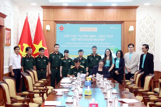 GSM hợp tác Trung tâm Thái Sơn tạo việc làm bền vững cho bộ đội xuất ngũ 