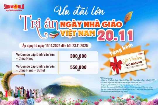Khu du lịch núi Bà Đen ưu đãi và tặng quà đặc biệt cho giáo viên trong tháng 11