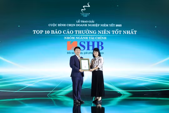 Lần thứ 5, SHB được vinh danh trong TOP 10 doanh nghiệp có Báo cáo thường niên tốt nhất