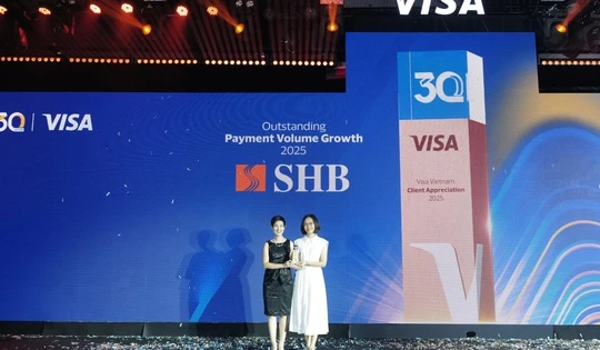 SHB lần thứ hai được VISA vinh danh 'Ngôi sao tăng trưởng thẻ năm 2025'