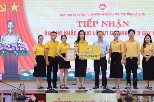 PVcomBank hỗ trợ nhân dân Nghệ An 1 tỷ đồng khắc phục hậu quả bão số 3 (bão Wipha)