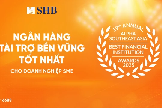 SHB được vinh danh “Ngân hàng tài trợ bền vững tốt nhất cho DN SME'' tại Việt Nam năm 2025