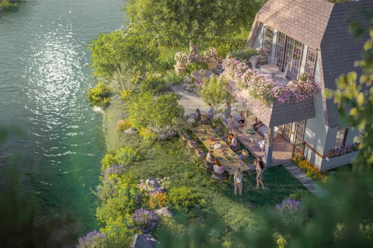 Nhà giữa đảo, đảo giữa hoa: Hành trình cảm xúc tại Đảo Châu Âu