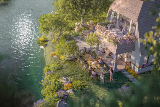 Nhà giữa đảo, đảo giữa hoa: Hành trình cảm xúc tại Đảo Châu Âu