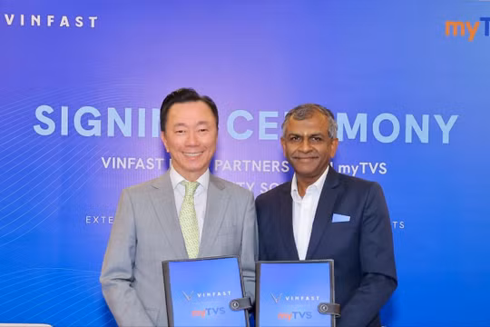 Vinfast ký kết hợp tác với myTVS nhằm phát triển mạng lưới dịch vụ hậu mãi toàn diện Ấn Độ