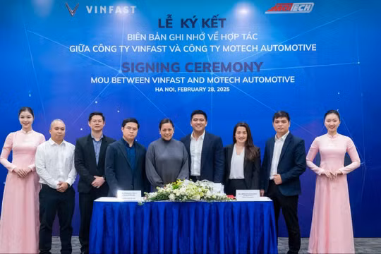 Vinfast ký kết MOU với Motech về việc khai thác mạng lưới xưởng dịch vụ tại Philippines