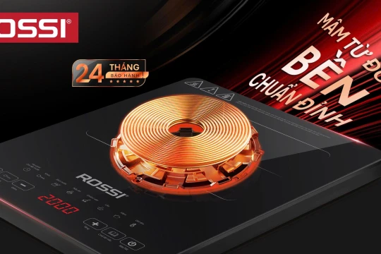 Bếp từ đơn mâm từ bằng đồng ROSSI bước tiến mới cho công nghệ ninh hầm 