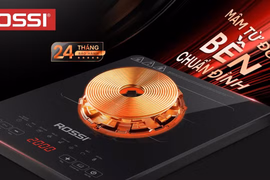 Bếp từ đơn mâm từ bằng đồng ROSSI bước tiến mới cho công nghệ ninh hầm 