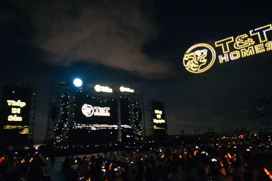 1.000 drone “họa hình” di sản Nam Bộ trên bầu trời TP Thiên niên kỷ Tây Ninh