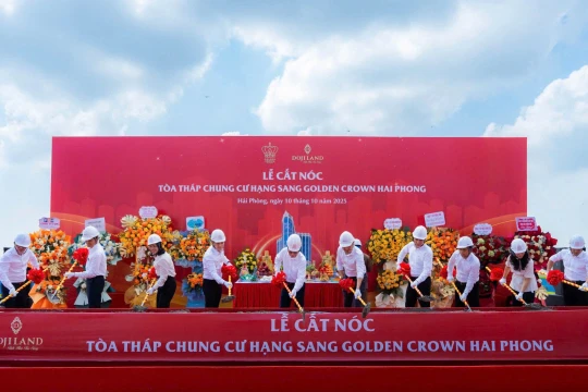 Golden Crown Hai Phong chính thức cất nóc, khẳng định vị thế biểu tượng phố cảng 