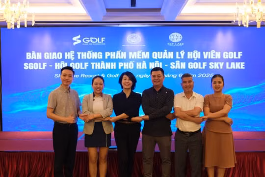 Hội Golf TP Hà Nội tiên phong cùng sân golf Sky Lake và Sgolf trong chuyển đổi số quản lý