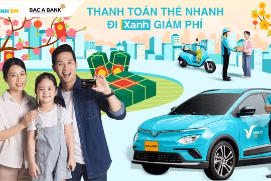 Giảm tới 30% khi đặt xanh SM cho chủ thẻ tín dụng Bac A Bank 