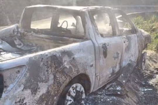 Hiện trường vụ án giết người đốt xác để trục lợi bảo hiểm. Ảnh: PLO