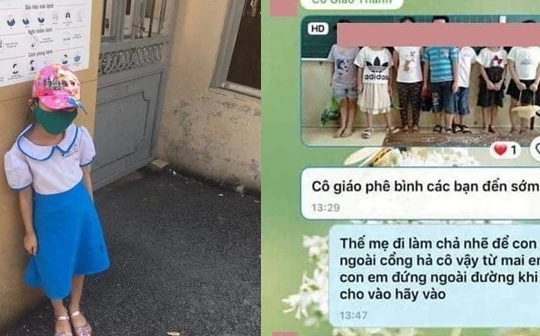 Phẫn nộ em học sinh lớp 1 bị cô giáo phê bình, đứng ở cổng trường giữa trời trưa nắng vì đi học sớm.