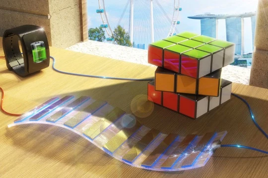 Sự tương phản giữa các điểm sáng và bóng râm tạo ra dòng điện. Ảnh: Royal Society of Chemistry