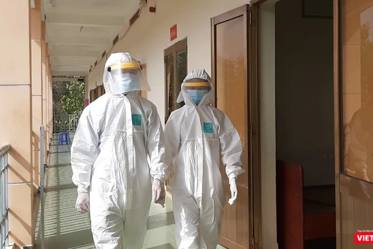 Các bác sĩ tại BV Dã chiến Củ Chi (TP.HCM). Ảnh: N.T