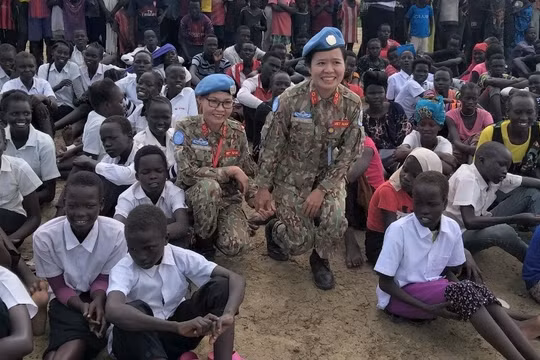 Nỗi lòng người lính trở về từ Nam Sudan. Ảnh: P.T.T.T