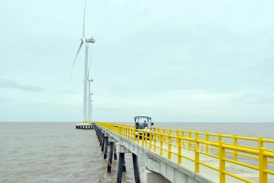 Nhà máy điện gió ở Trà Vinh xây dựng công trình 280 m2 trái phép