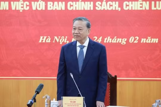 Tổng Bí thư làm việc với Ban Chính sách, chiến lược TW về mục tiêu tăng trưởng