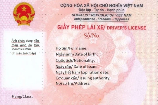 Mẫu giấy phép lái xe mới do Bộ Công an cấp có gì đặc biệt?