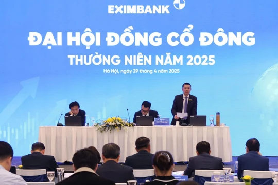 Đại hội đồng cổ đông (ĐHĐCĐ) thường niên năm 2025 của Eximbank. Ảnh: NM 
