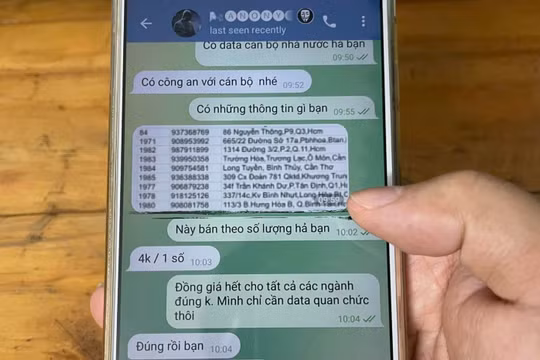 Mua bán dữ liệu cá nhân trên Telegram, Zalo, Facebook: Chuyển tiền 5 phút có file