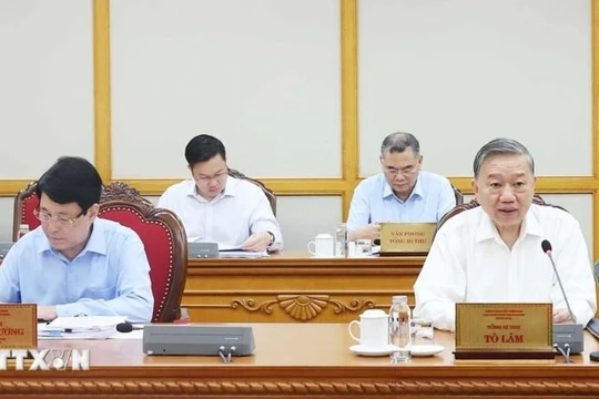 Tổng Bí thư Tô Lâm chủ trì họp cho ý kiến về tiến độ sắp xếp tổ chức bộ máy
