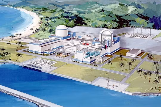 Phác họa mô hình nhà máy điện hạt nhân Ninh Thuận 1. (Nguồn: dienhatnhan.com.vn)