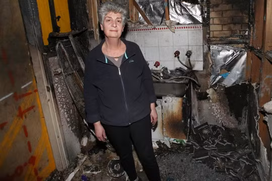 Cảnh tan hoang trong phòng giặt ở căn nhà khu Reservoir, Melbourne. (Nguồn: heraldsun.com.au)