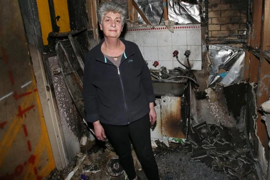 Cảnh tan hoang trong phòng giặt ở căn nhà khu Reservoir, Melbourne. (Nguồn: heraldsun.com.au)