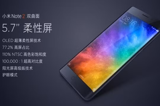 Các thông số của Xiaomi Mi Note 2 