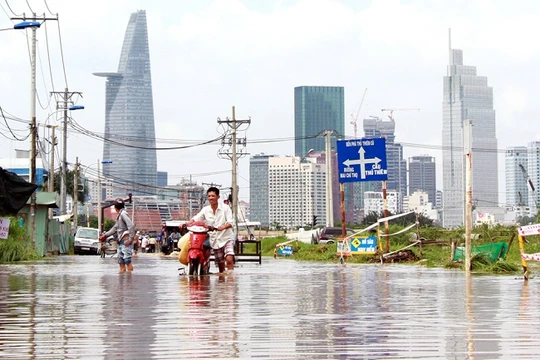 Cảnh "đường cũng như sông" ở TP. HCM - (Nguồn Internet)