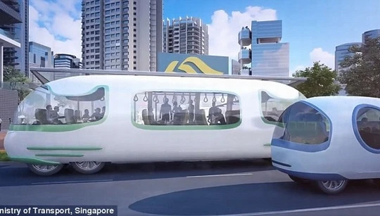 Mô hình xe bus không người lái ở Singapore