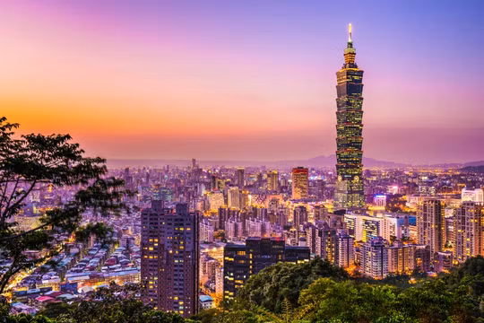 Các tòa nhà văn phòng hiện đại ở Đài Bắc, Đài Loan