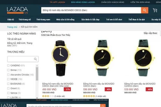 Các mặt hàng có giá rẻ đáng ngờ trên Lazada VN (ảnh chụp từ màn hình)