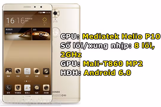 Gionee M6 Plus sử dụng vỏ nhôm nguyên khối.