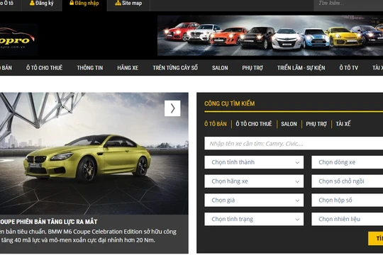 Trang otopro.com.vn phải khắc phục các sai phạm theo khuyến cáo của Sở TT&TT TPHCM