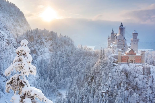 Ngắm những lâu đài bạc đầu trong tuyết