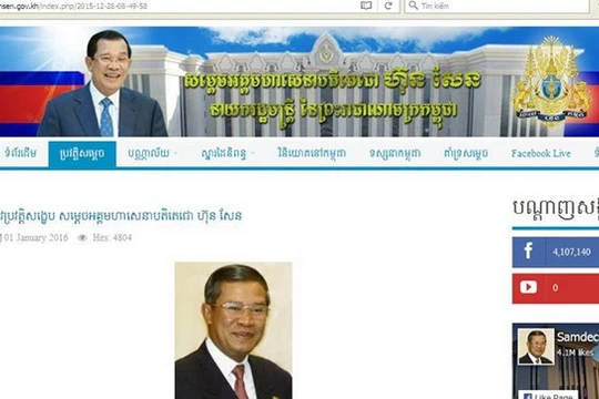 Tin tặc tấn công website cá nhân của Thủ tướng Campuchia Hun Sen
