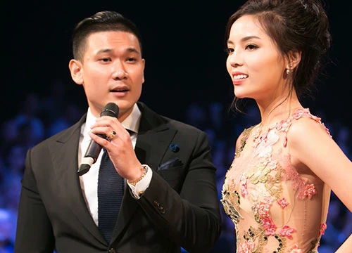 Hoa hậu Kỳ Duyên và bạn trai trong buổi đấu giá trang phục