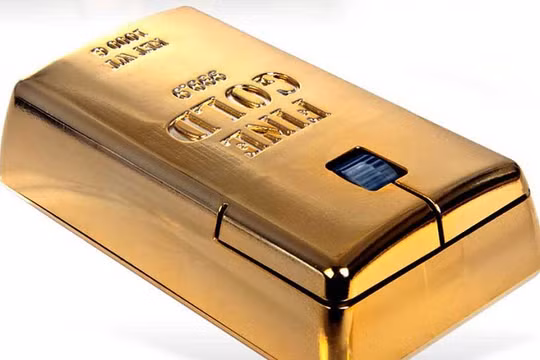 1- Chuột Gold Bullion được thiết kế hoàn toàn giống như một viên gạch vàng với giá hiện nay khoảng 36.835 USD.