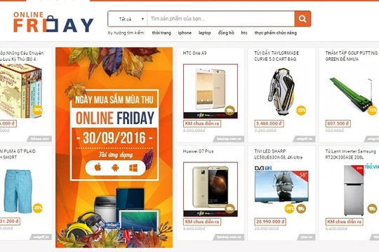 Hơn 68.200 sản phẩm khuyến mãi hấp dẫn đang được mở bán trên website OnlineFriday.vn.
