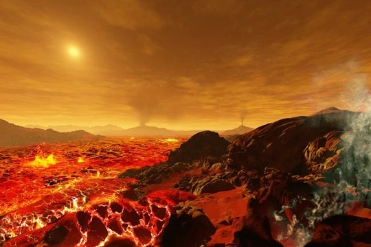 Khí gas dầy đặc khiến việc nhìn thấy Mặt Trời khi đang ở trên mặt Sao Kim là rất khó khăn.