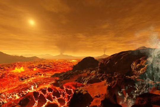 Khí gas dầy đặc khiến việc nhìn thấy Mặt Trời khi đang ở trên mặt Sao Kim là rất khó khăn.