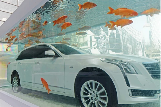 Được biết, đây là một tác phẩm đường phố "KingKong Mermaid" do hãng xe này tài trợ.