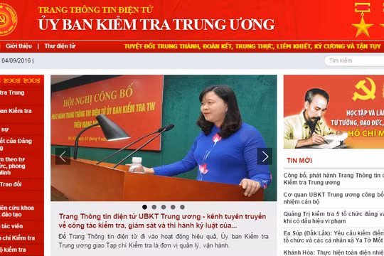 Trang thông tin điện tử Ủy ban Kiểm tra Trung ương trên mạng Internet có địa chỉ: www.ubkttw.vn. 